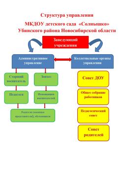 Структура и органы управления МКДОУ детского сада "Солнышко"